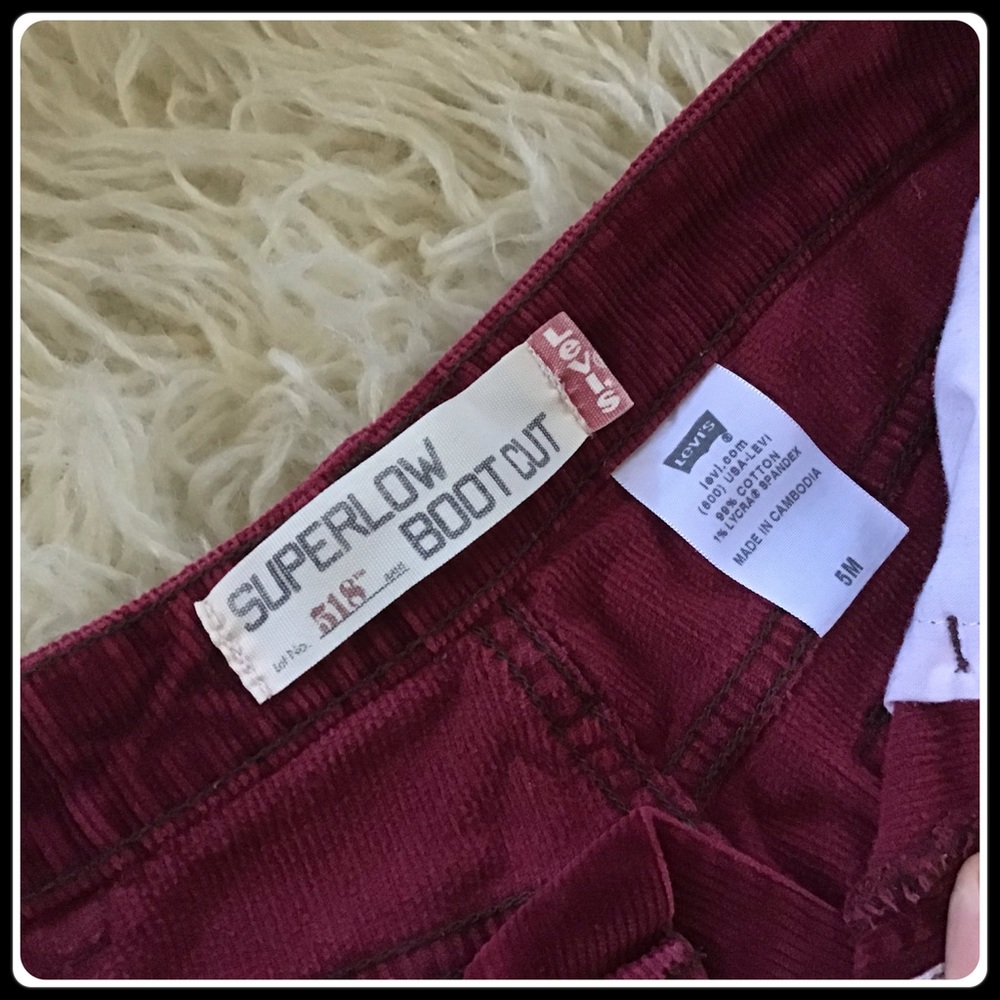 Levi’s burgundy corduroys - Picture 5 of 7